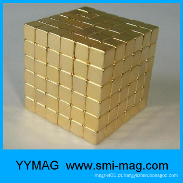 Golden cubos de brinquedo ímã permanente de neodímio como cubo de Rubik